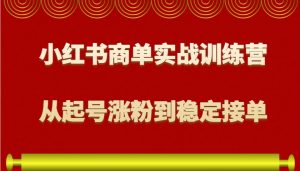 小红书商单实战训练营，从0到1教你如何变现，从起号涨粉到稳定接单，适合新手-小哈资源