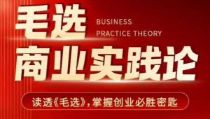 毛选商业实践论，读透《毛选》掌握创业必胜密匙-小哈资源