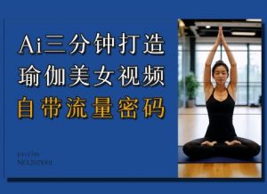 Ai3分钟打造瑜伽美女视频，自带流量密码-小哈资源
