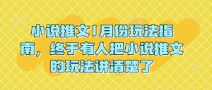 小说推文1月份玩法指南，终于有人把小说推文的玩法讲清楚了!-小哈资源