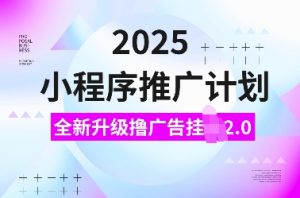 2025小程序推广计划,全新升级撸广告挂JI2.0玩法,日入多张,小白可做【揭秘】-小哈资源