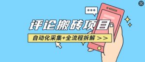 悟空采集评论搬砖_评论搬砖+自动采集【完整攻略】-小哈资源