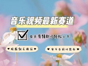 音乐视频赛道最新玩法，纯原创不违规，可所有平台同时发布，会点剪辑即可轻松拿捏-小哈资源