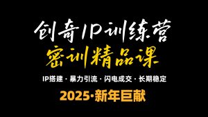 2025年“知识付费IP训练营”小白避坑年赚百万,暴力引流,闪电成交-小哈资源