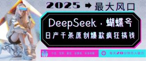 DeepSeek+蝴蝶号，2025年最大风口，日产千条原创爆款，轻松月入破W-小哈资源
