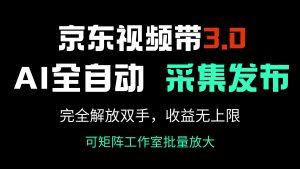 京东视频带货3.0，Ai全自动采集＋自动发布，完全解放双手，收入无上限...-小哈资源