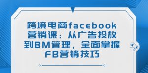跨境电商facebook营销课：从广告投放到BM管理，全面掌握FB营销技巧-小哈资源
