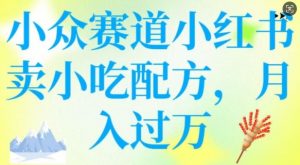 小众赛道小红书卖小吃配方，操作简单，月入过W-小哈资源