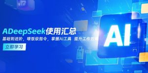 DeepSeek使用汇总，基础到进阶，提示词技巧，掌握AI工具  提升工作效率-小哈资源