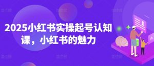 2025小红书实操起号认知课，小红书的魅力-小哈资源
