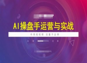 AI操盘手运营实战课程，布局短祝频，流量不会停-小哈资源