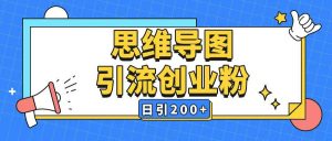 暴力引流全平台通用思维导图引流玩法ai一键生成日引200+-小哈资源