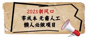 2025新风口，懒人必做项目，零成本无需人工，轻松上手无门槛-小哈资源