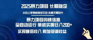 暴力项目舆情信息：多平台全自动运行 单机日入200+ 实现睡后收入-小哈资源
