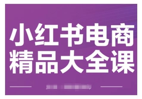 小红书电商精品大全课，快速掌握小红书运营技巧，实现精准引流与爆单目标，轻松玩转小红书电商(更新2月)-小哈资源
