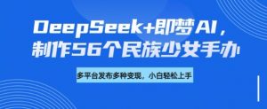 DeepSeek+即梦AI,制作56个民族少女手办,附详细教程+变现方向-小哈资源