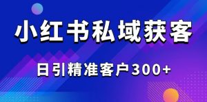 2025最新小红书平台引流获客截流自热玩法讲解,日引精准客户300+-小哈资源