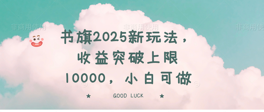 书旗2025新玩法，收益突破上限10000，小白可做-小哈资源