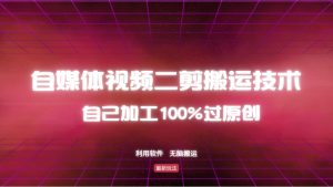 详细教你自媒体视频二剪搬运技术，自己加工100%过原创，无脑搬运-小哈资源