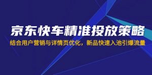京东快车精准投放策略，结合用户营销与详情页优化，新品快速入池引爆流量-小哈资源