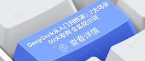 DeepSeek从入门到精通：7大场景 50大案例 全套提示词【文档】-小哈资源