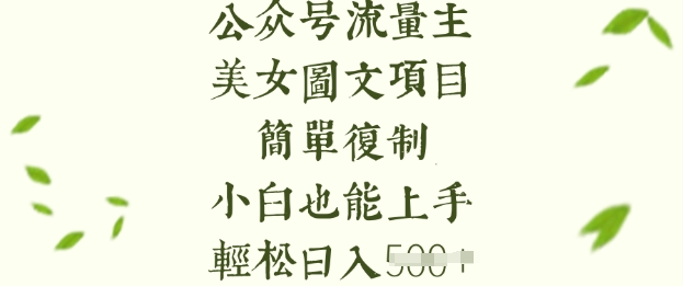 流量主长期收益项目,美女图片简单复制,小白也能上手,轻松日入5张-小哈资源