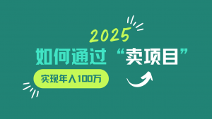 2025年如何通过“卖项目”实现年入100w-小哈资源