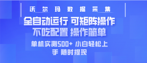 最新沃尔玛平台采集 全自动运行 可矩阵单机实测500+ 操作简单-小哈资源
