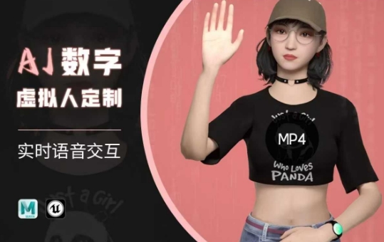 Ai数字人虚拟(智能体)实时语音交互特训营，​自行定制超写实角色AI数字人交互技术-小哈资源