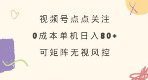视频号点点关注，0成本单号80+，可矩阵，绿色正规，长期稳定【揭秘】-小哈资源