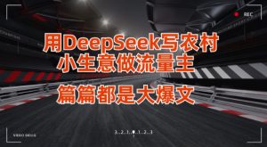 用DeepSeek写小生意做流量主，篇篇都是大爆文-小哈资源