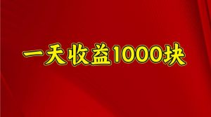 一天收益1000+ 稳定项目，可以做视频号，也可以做快手抖音-小哈资源