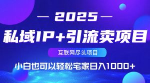 私域IP+引流卖项目，小白也可以做到轻松宅家日入1000+-小哈资源