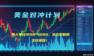 2025年最暴力项目“美金先登计划”最新最强对冲战法，每日实际收益1K-4K-小哈资源
