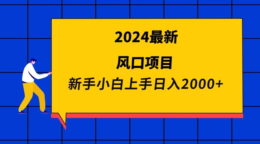 (9483期)2024最新风口项目 新手小白日入2000+-小哈资源