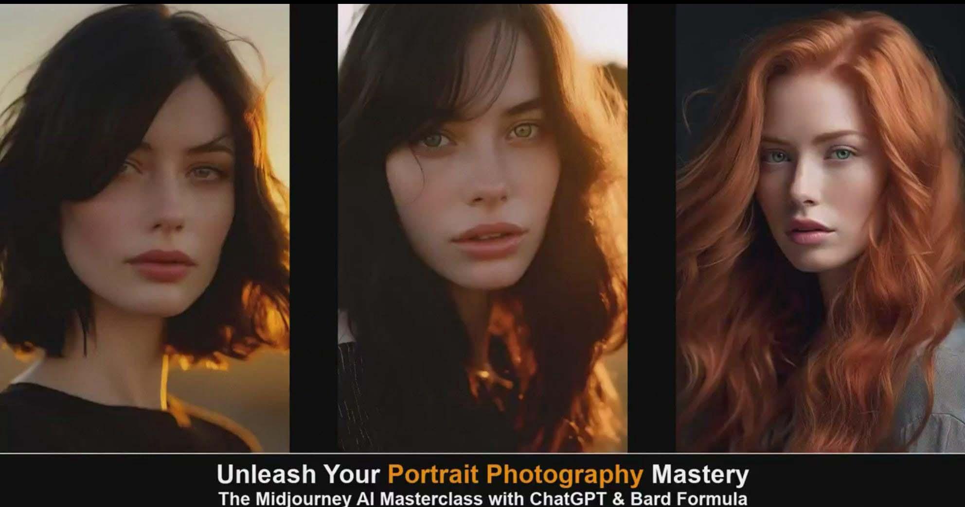 图片[3]-(9312期)Midjourney v5 ChatGPT 和 Bard AI人工智能人像摄影大师班-15节-中英字幕-小哈资源
