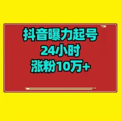 抖音曝力起号24小时涨粉10万+教程拆解-小哈资源