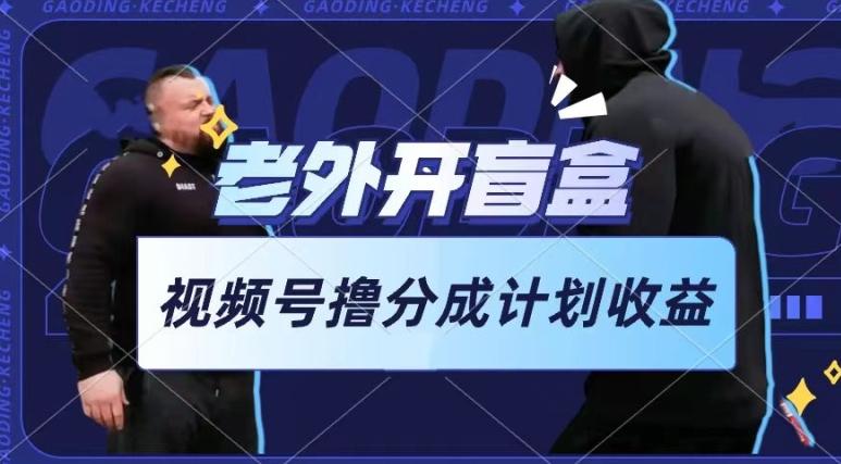 老外开盲盒视频，撸视频号分成计划收益，每天只需一小时，新手小白轻松上手【揭秘】-小哈资源