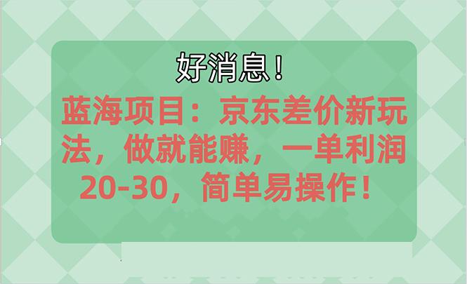 越早知道越能赚到钱的蓝海项目：京东大平台操作，一单利润20-30，简单...-小哈资源