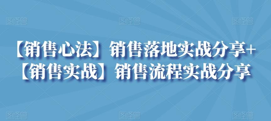 【销售心法】销售落地实战分享+【销售实战】销售流程实战分享-小哈资源
