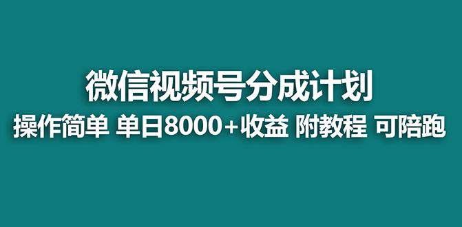 【蓝海项目】视频号分成计划最新玩法，单天收益8000+，附玩法教程，24年…-小哈资源