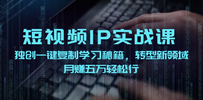 短视频IP实战课，独创一键复制学习秘籍，转战新领域，月赚五万轻松行-小哈资源