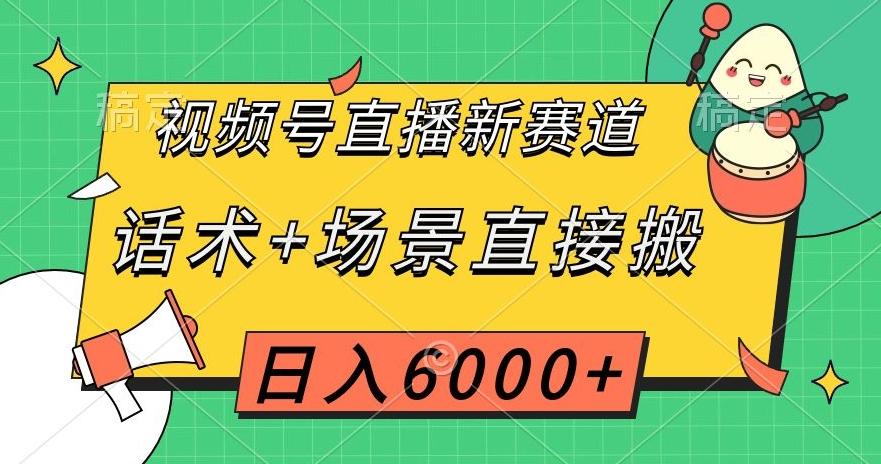 视频号直播新赛道，话术+场景直接搬，日入6000+【揭秘】-小哈资源