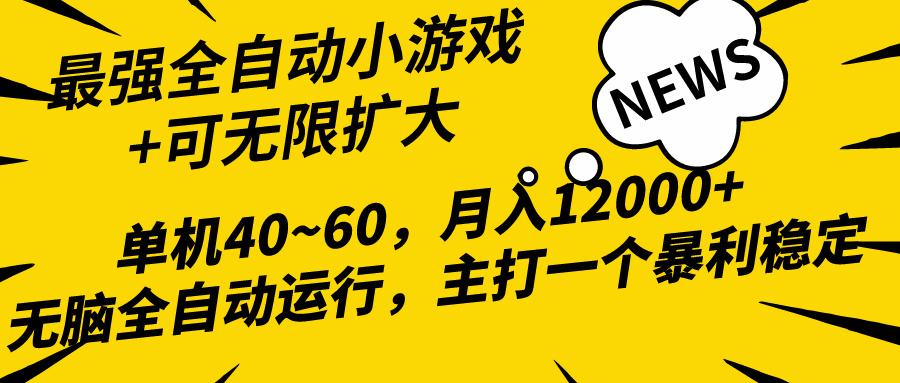 (10046期)2024最新全网独家小游戏全自动，单机40~60,稳定躺赚，小白都能月入过万-小哈资源
