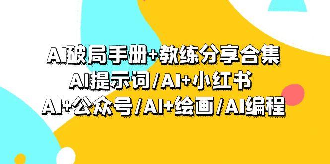 (9351期)AI破局手册+教练分享合集：AI提示词/AI+小红书 /AI+公众号/AI+绘画/AI编程-小哈资源