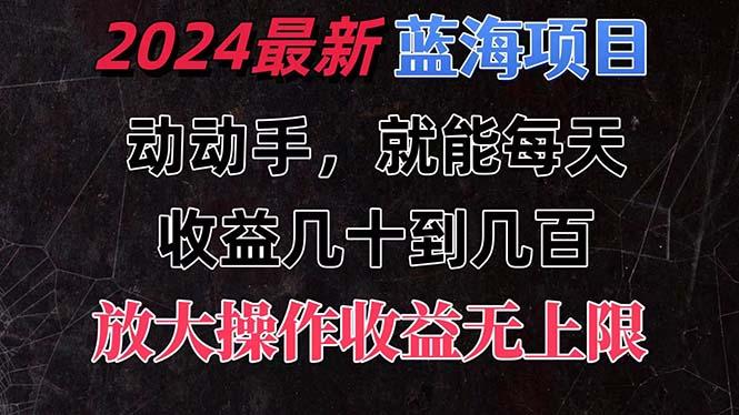 有手就行的2024全新蓝海项目，每天1小时收益几十到几百，可放大操作收…-小哈资源