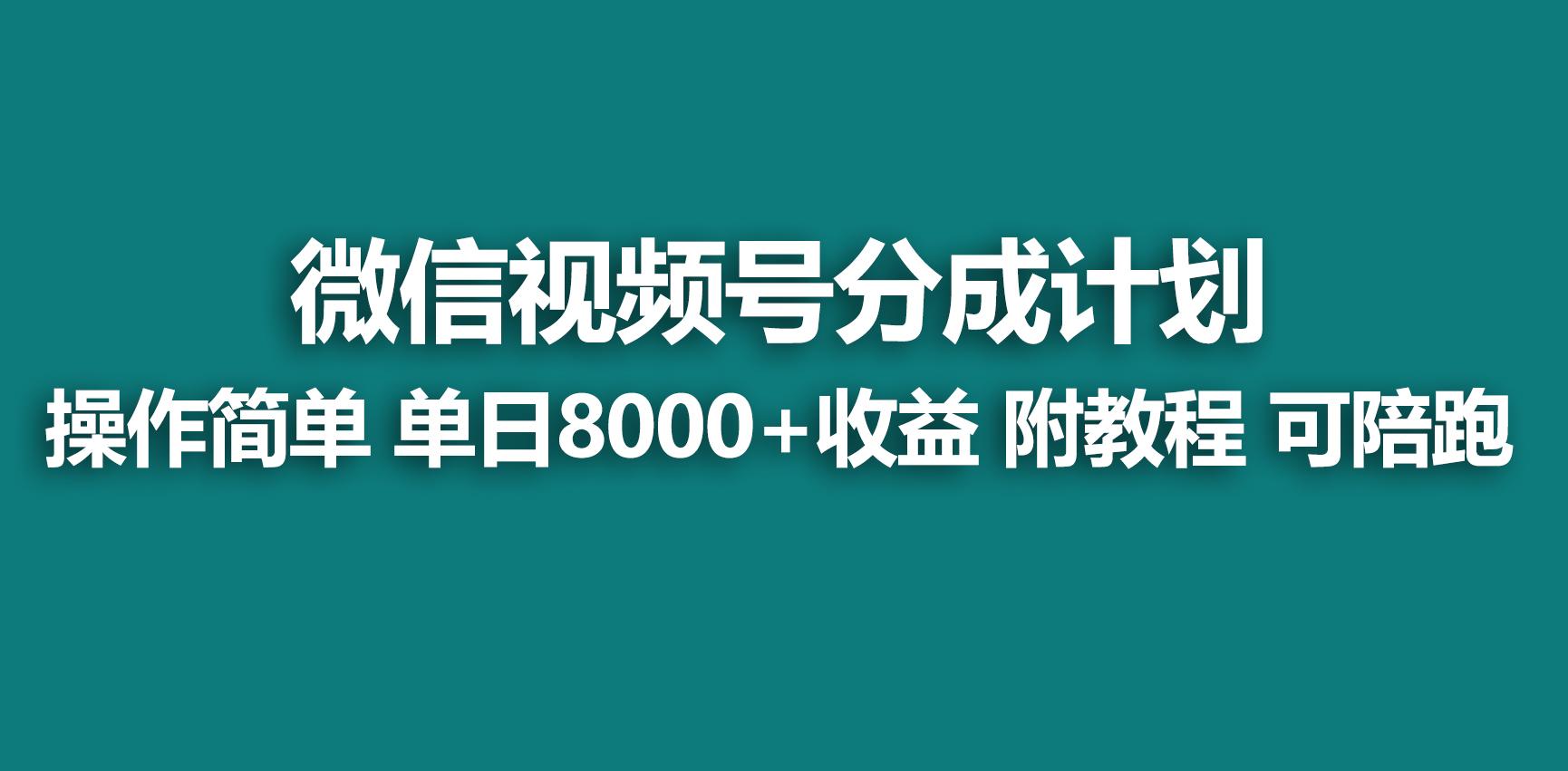【蓝海项目】视频号分成计划，快速开通收益，单天爆单8000+，送玩法教程-小哈资源
