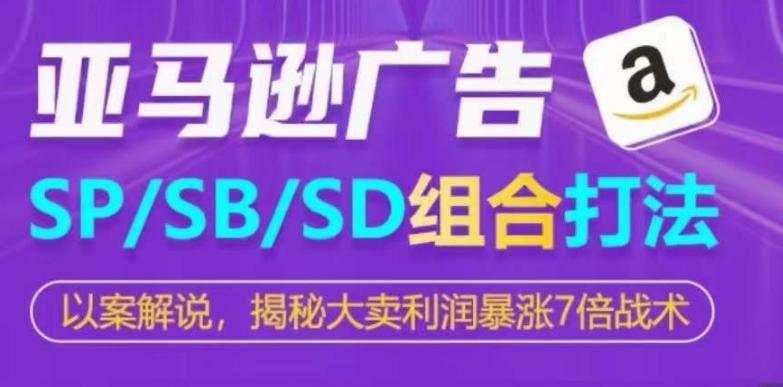 亚马逊SP/SB/SD广告组合打法，揭秘大卖利润暴涨7倍战术-小哈资源
