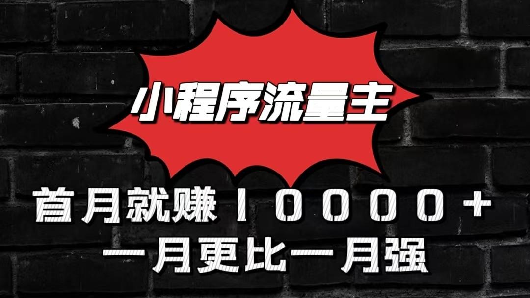 小程序流量主首月就赚10000+，一月更比一月强！小本创业首选-小哈资源