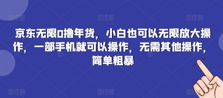 京东无限0撸年货，小白也可以无限放大操作，一部手机就可以操作，无需其他操作，简单粗暴-小哈资源